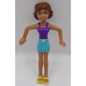 McDonald's Polly Pocket Doll ©2006 4" Brown Hair & Eyes